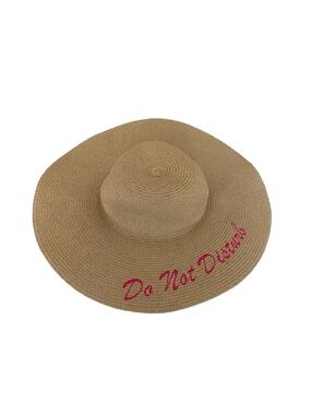 Embroidered straw hat
